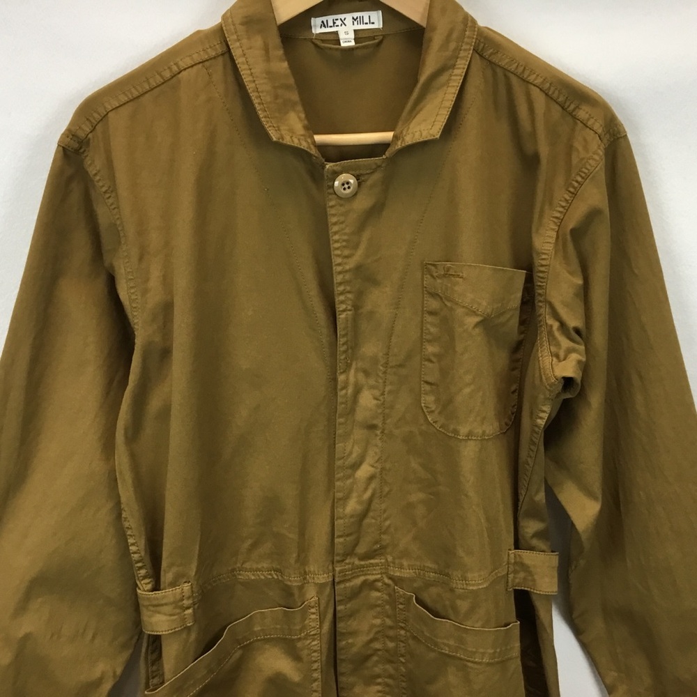 Alex Mill Women's Mustard Brown Utility Jumpsuit - Picture 9 of 14